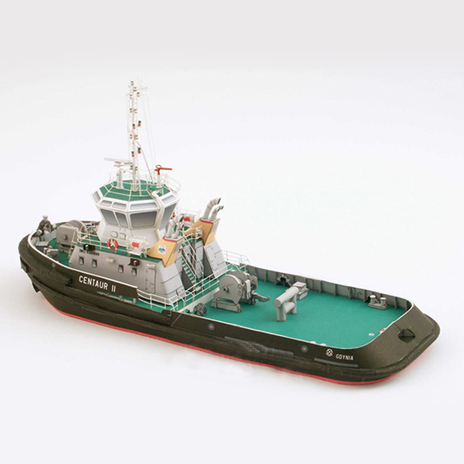 帆走ボートのペーパーモデル半完成品(船体長36ft相当、1:100