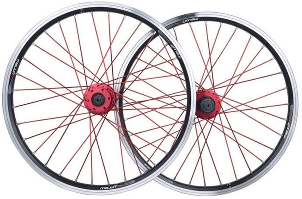 ShoFbi Wheelset 20 Inch Bicycle Wheelset,BMX 406 Rim Disc/V- Brake Quick Release Bike Wheel 32 Spoke 7/8/9/10 Speed Cassette Bicycle Parts road Wheel