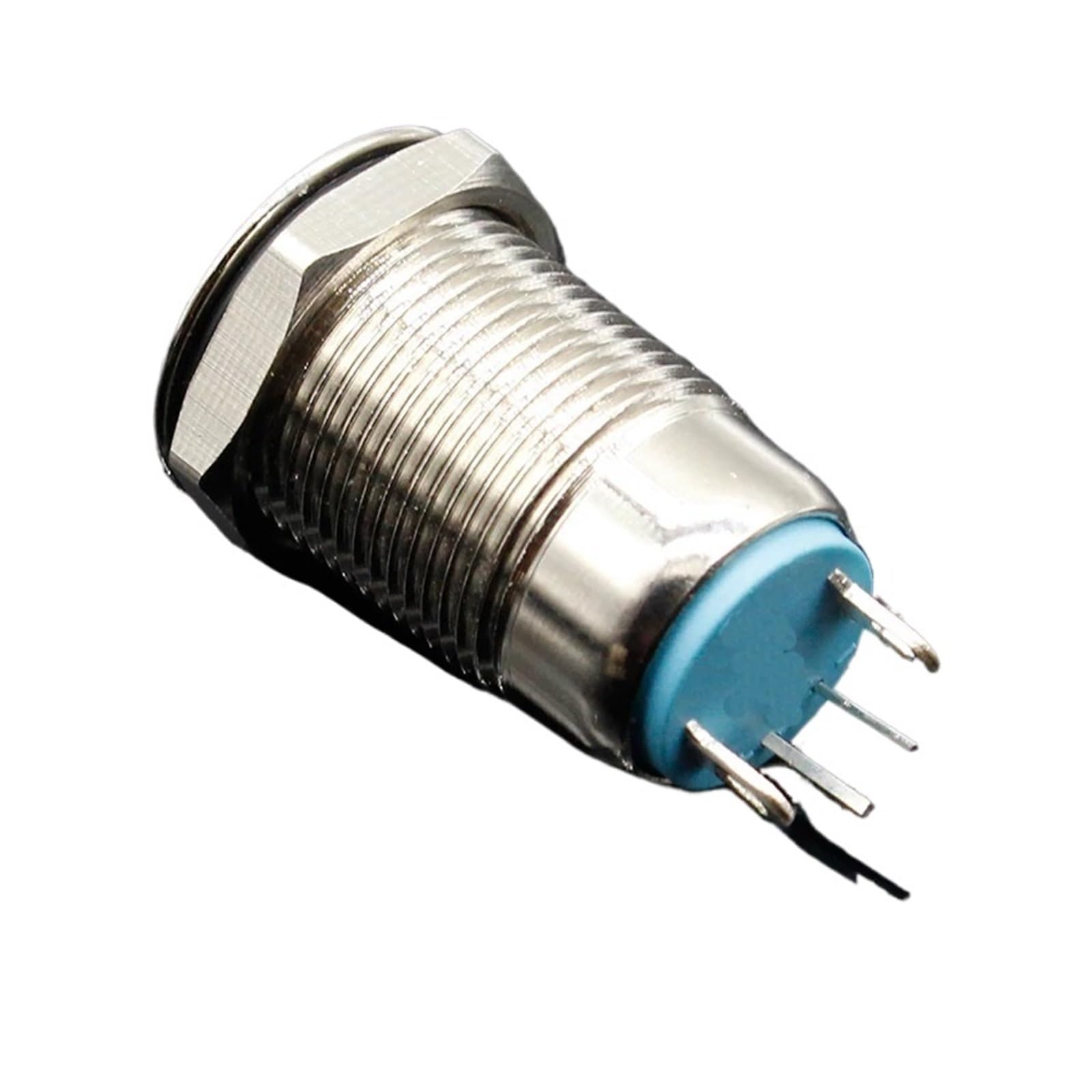1 szt. 12 mm LED 12 V 24 V 220 V metalowy przełącznik przyciskowy podświetlany wodoodporny przycisk blokujący samoblokujący (zielony, 220 V)