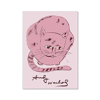 Amazon.co.jp: アンディウォーホルポスター猫ポップウォール