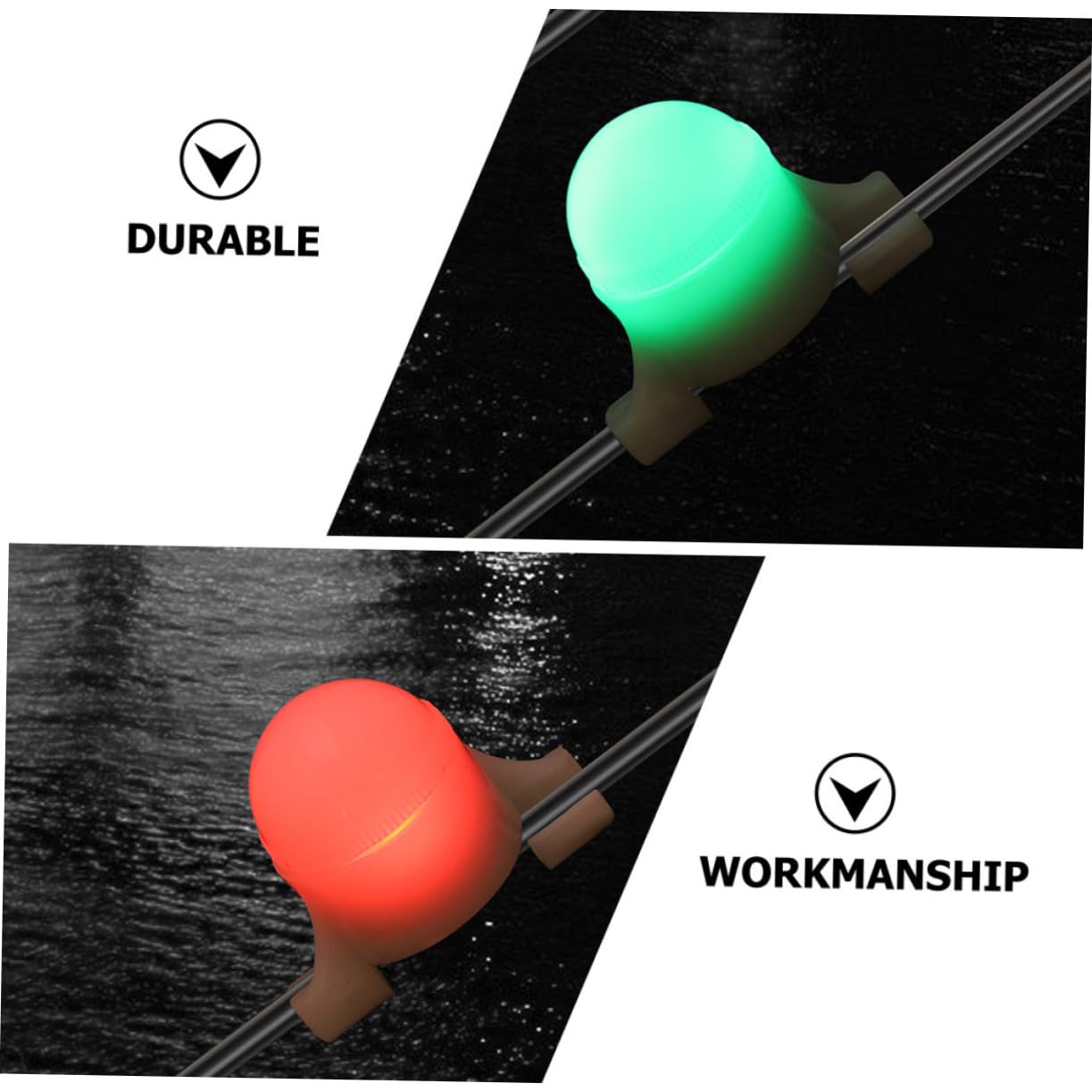 jojofuny 12pezzi Led Fishing Bite Alarm Lamps Impermeabili Alta Sensibilità Notturne Per Canne Da Pesca Indicatori Di Abboccamento Pratici e Facili Da Usare