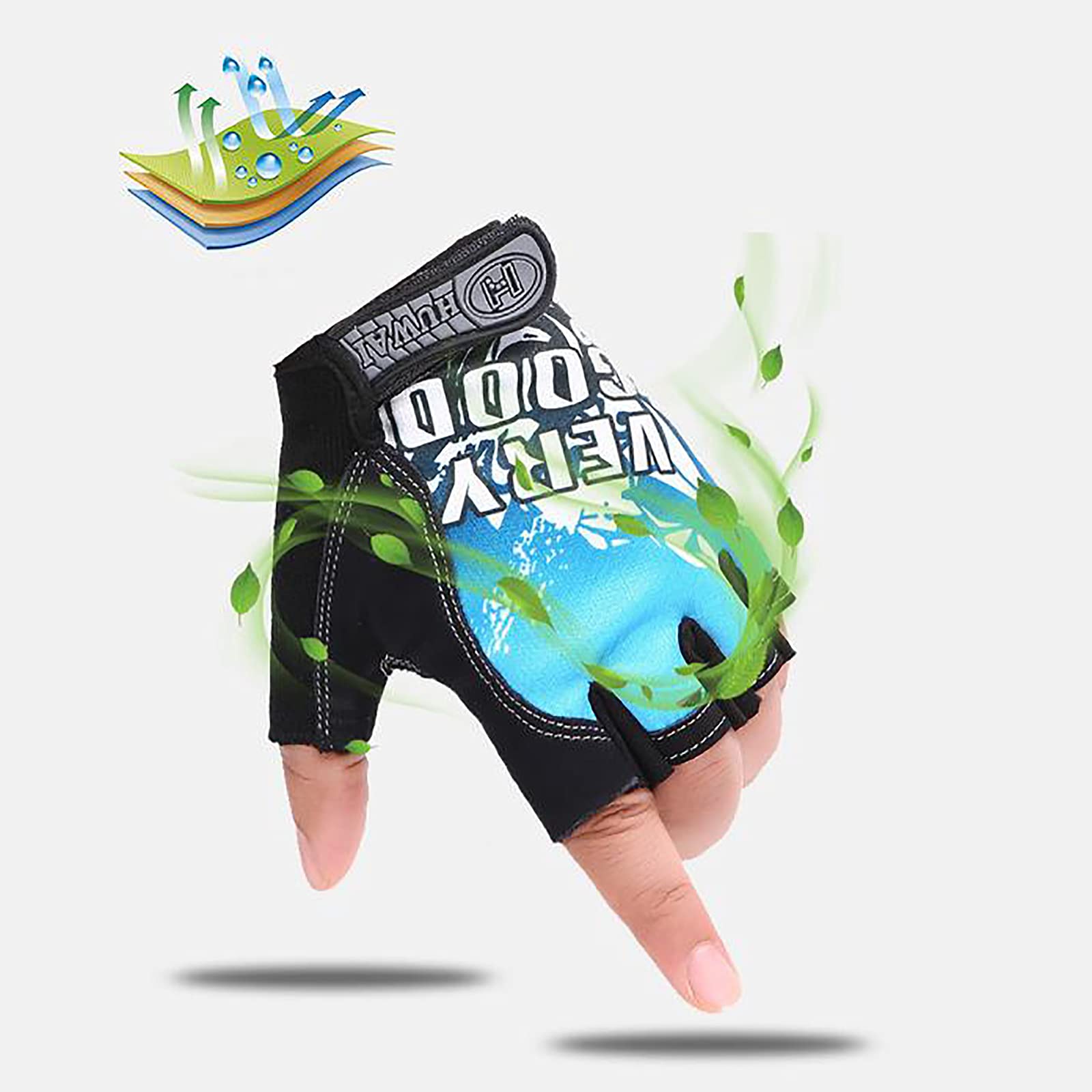 Guantes de remo sin dedos, protección solar para hombres y mujeres, para pesca, kayak, remo, senderismo, vela, pesca, conducción