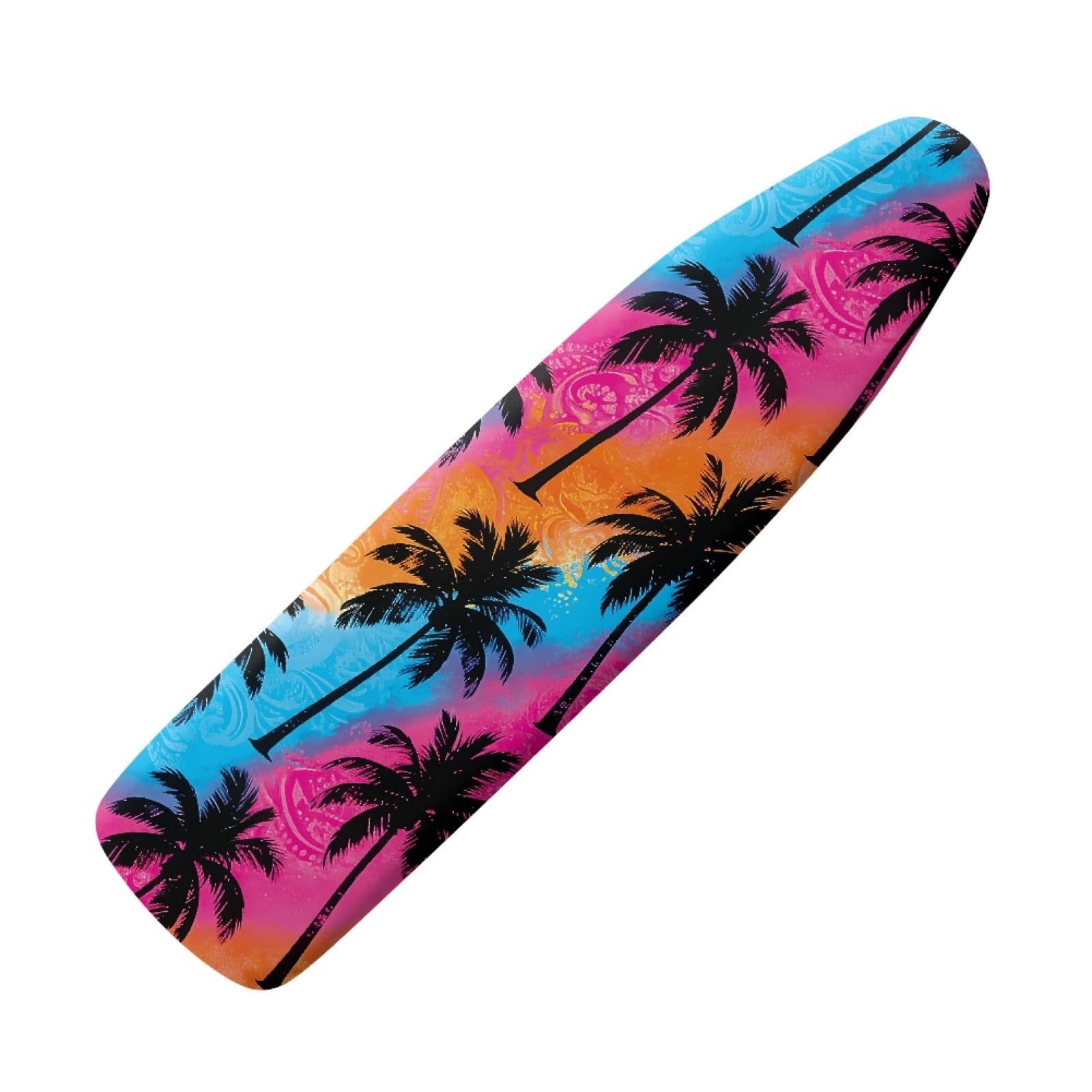Elasticated Ironing Board Covers 125 X 45 Black Plants Universal iron board covers and Padding,Adjustable Fastener,Durable,Washable,Easy to Install,Slip-resistant and heat-resistan