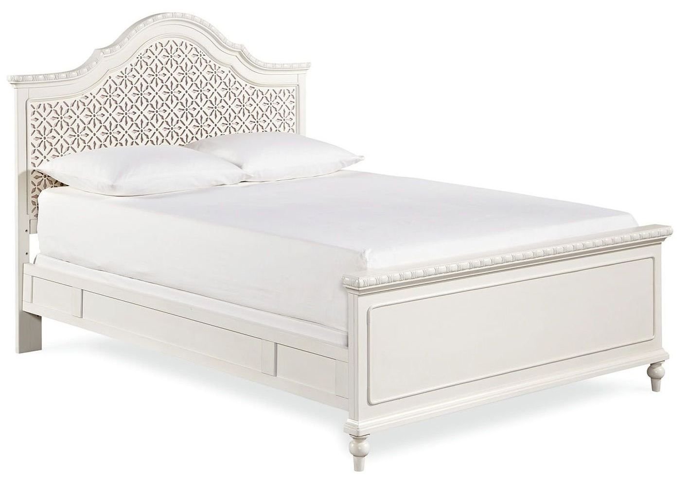 Smartstuff Bellamy Reading Twin Size Bed in Daisy White