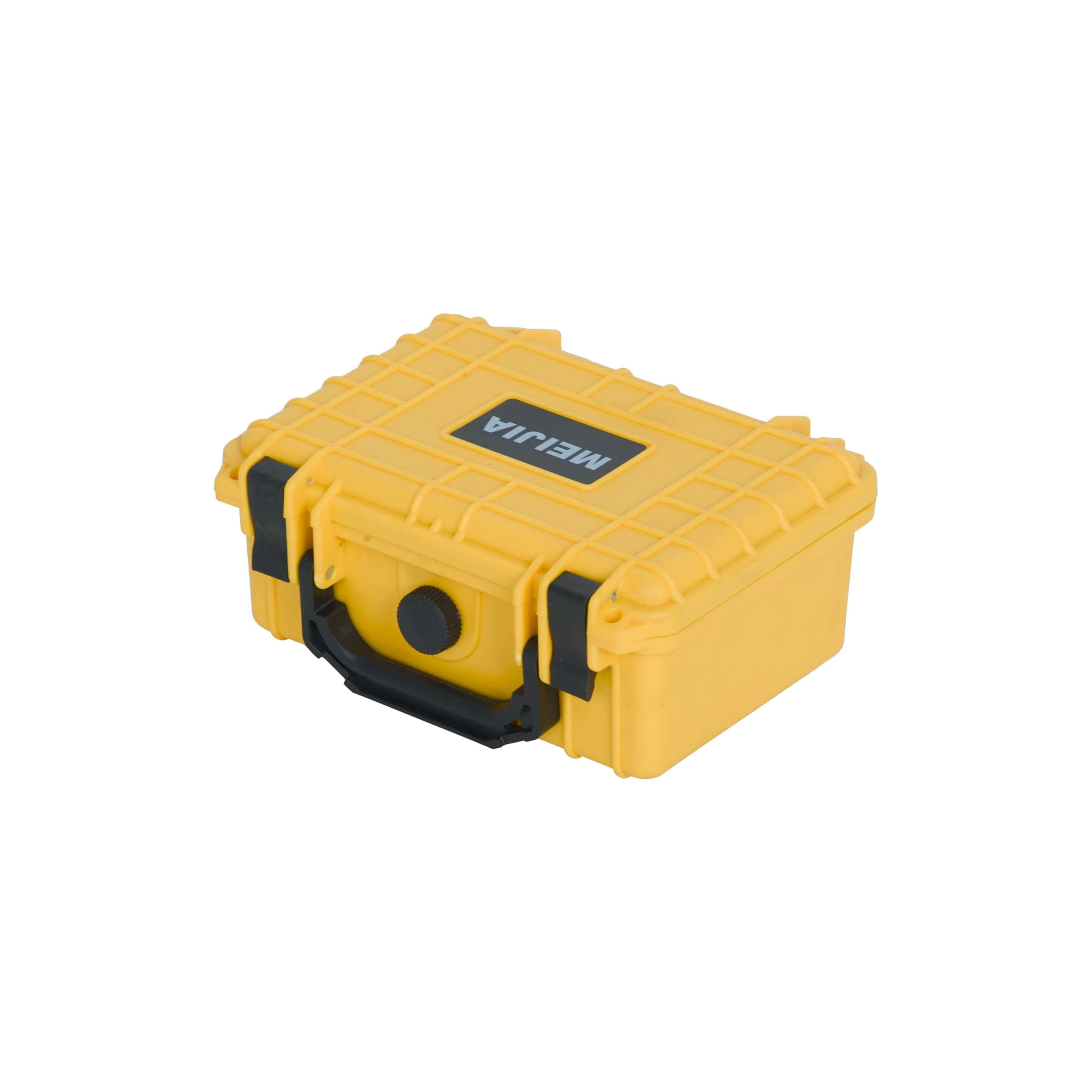 MEIJIA Funda rígida compacta impermeable IP67, espuma de ajuste personalizable, 8.1 x 6.6 x 3.54 pulgadas, apto para uso de drones, cámaras, equipos, lentes (amarillo)