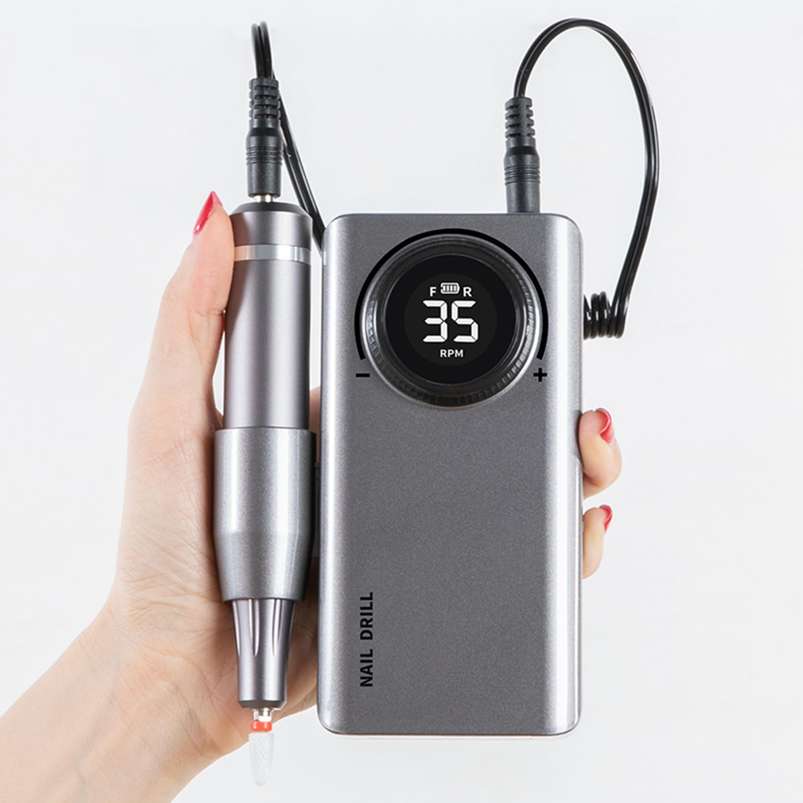Taladro eléctrico profesional para uñas acrílicas con 6 brocas y accesorios de fácil cuidado, velocidad ajustable
