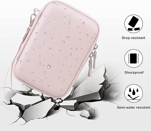 Miniatura 5 de Canboc Funda rígida para máquina portátil SUPVAN E10 con cintaetiquetadora Marklife P11, bolsa de malla para cinta y cable USB, verde menta