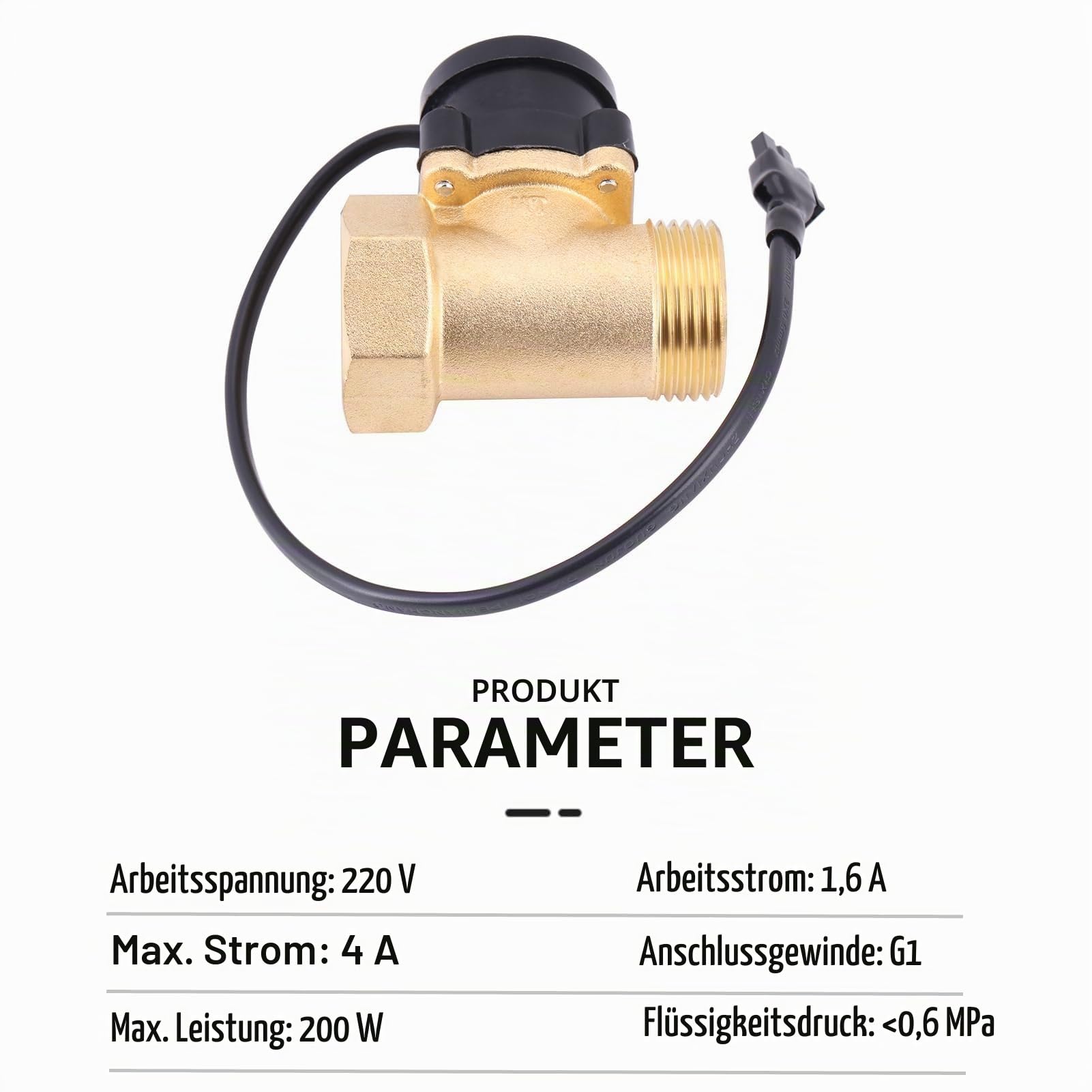 Wasserdurchflussschalter HT-800 Strömungswächter G1 Gewinde 220V Automatischer Steuerschalter für Warmwasserbereiter und Solaranlagen
