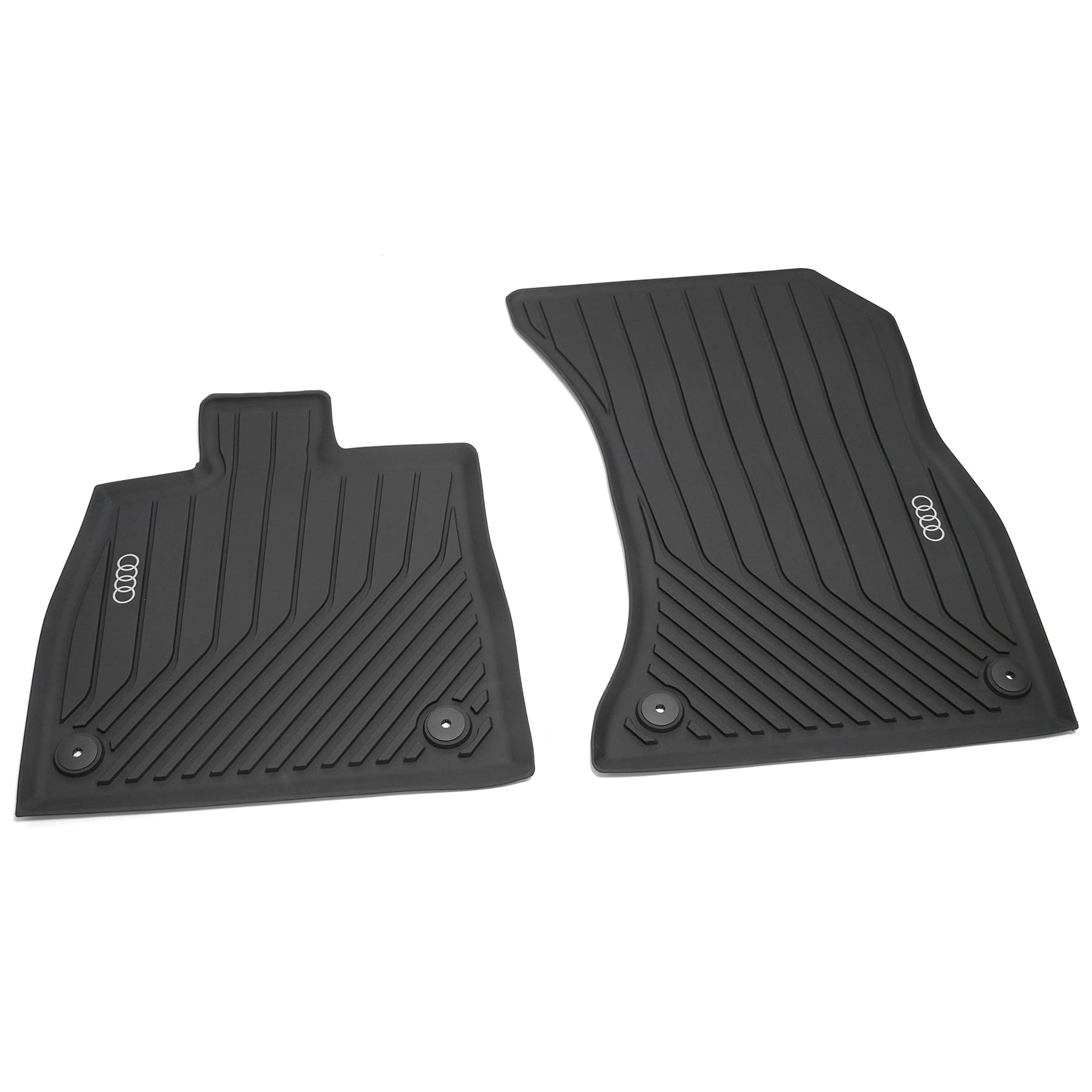 Audi Tappetini in Gomma Originali, TPE con 20% Materiale Riciclato, Compatibile con Q5/SQ5 (GU) dal 2025, Set da 2 Pezzi, Nero, Anteriori, Su Misura