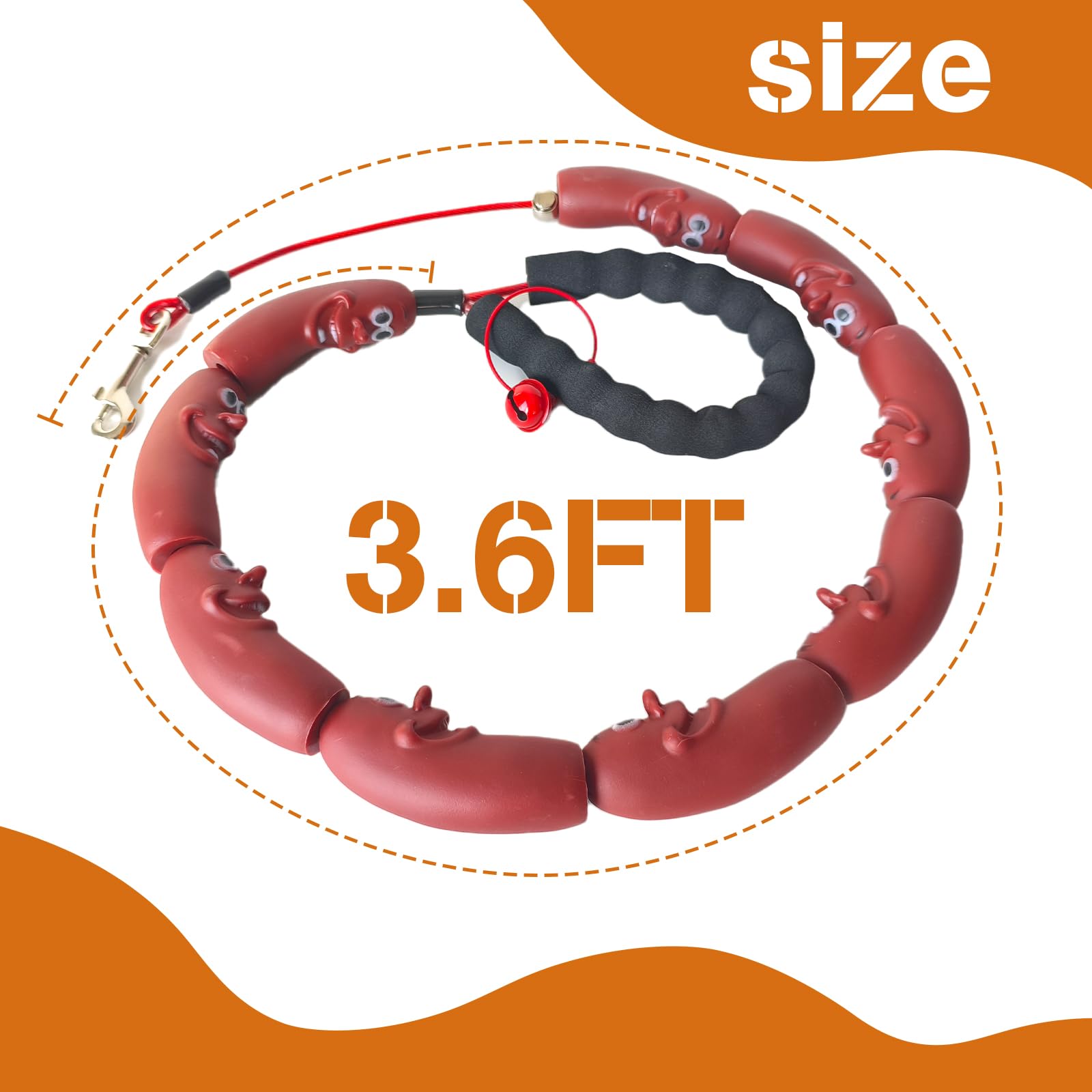 Correa divertida para perro salchicha, correa duradera para perros pequeños y medianos, cachorros, gatos y gatitos, perfecta para corgis y perros salchicha (rojo)