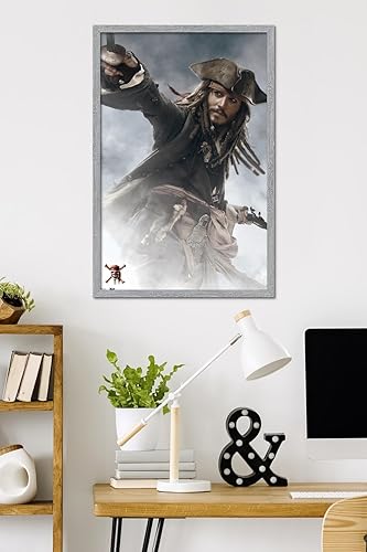 Miniatura 6 de Trends International Disney Pirates of the Caribbean At World's End - Póster de pared de Jack Sparrow, 22.375 x 34 pulgadas, versión premium sin
