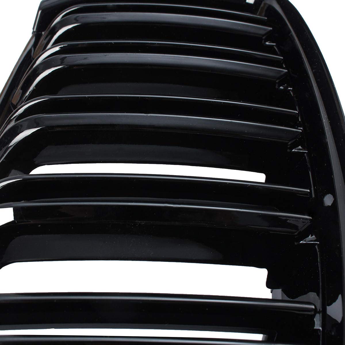 Viviance Paire de calandre Sport Noir Brillant à Double lamelle Compatible avec BMW E90 E91 2005-2008