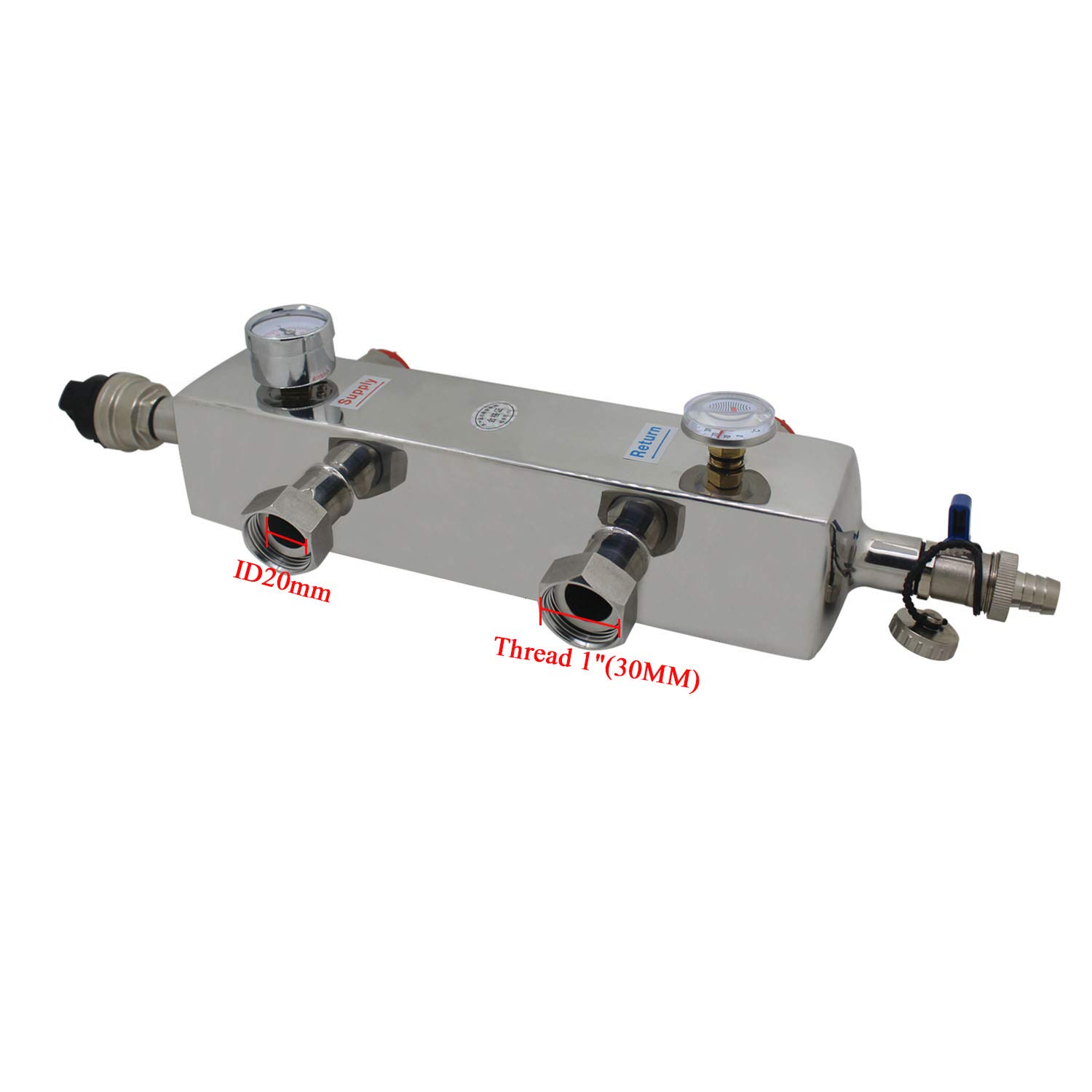 Separatore Idraulico Per Riscaldamento A Pavimento - Compensatore 3/4" E 1" Per Collettori Termici - Foto 12