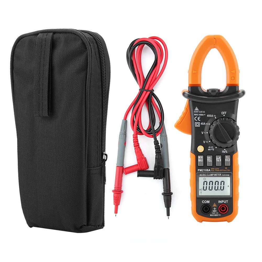 PEAKMETER PM2108A Pinza amperimétrica digital profesional AC DC Tensión Corriente Resistencia Capacidad Frecuencia Instrumento de medición para electricistas Ingenieros Técnicos
