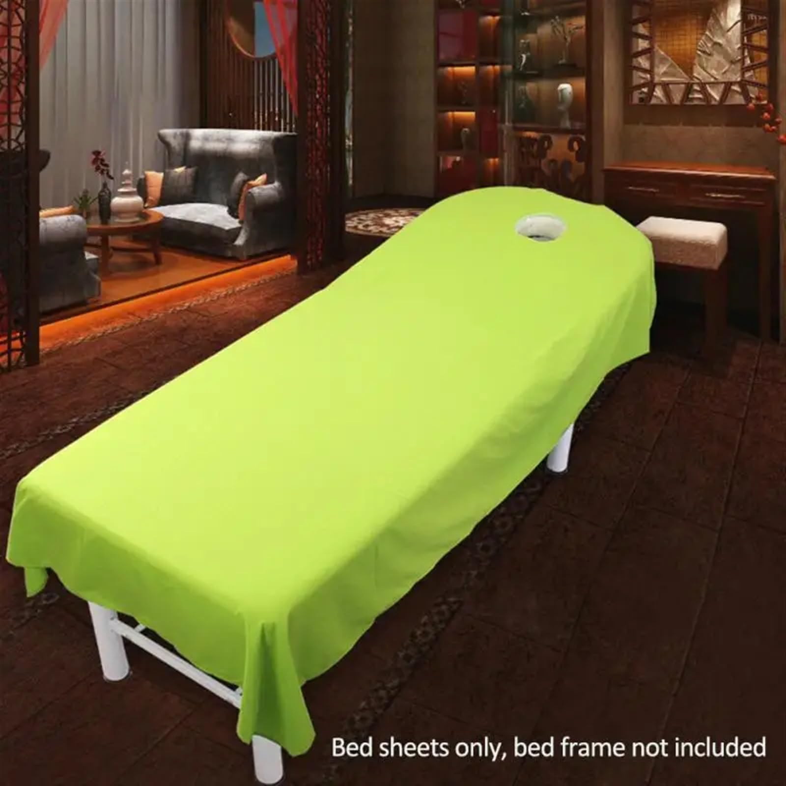 Sabanas Camilla Masaje Sábanas ajustables for cama de masajes Beauty Pink, sábanas suaves for tratamientos, for mesa spa, con orificio(Purple)