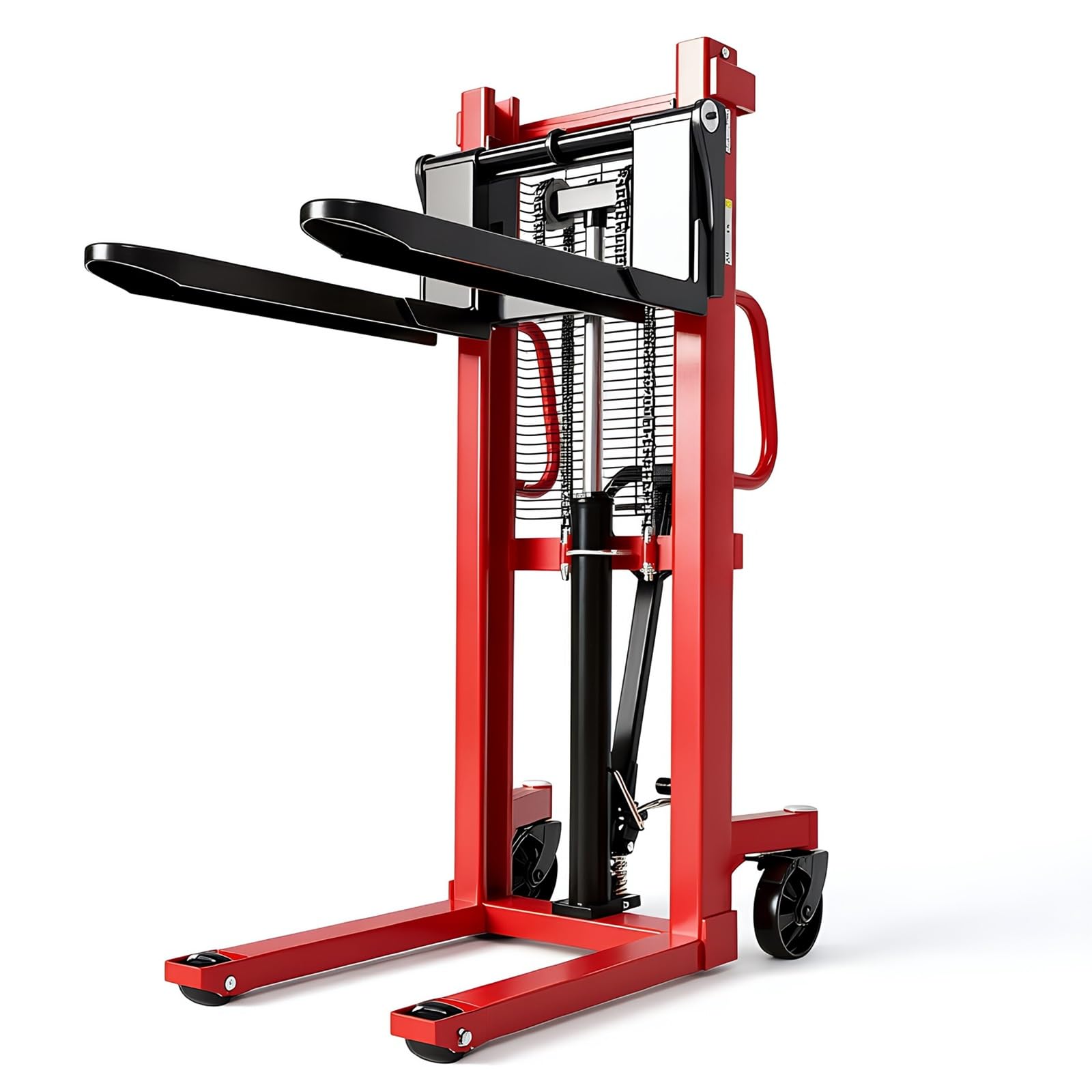 Pallet Truck Manual Hydraulic Stacker 2000kg with 100cm Fork Swivel Wheels for Warehouse Warehouse