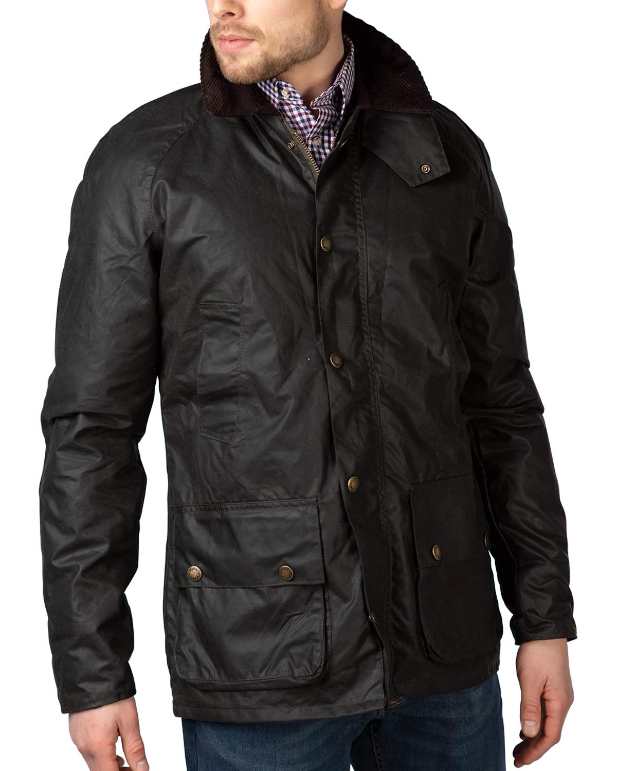 Rydale Mens Richmond Classic Waxed Cotton Slim Fit Jacket Country Gent's Bown Olive Coat