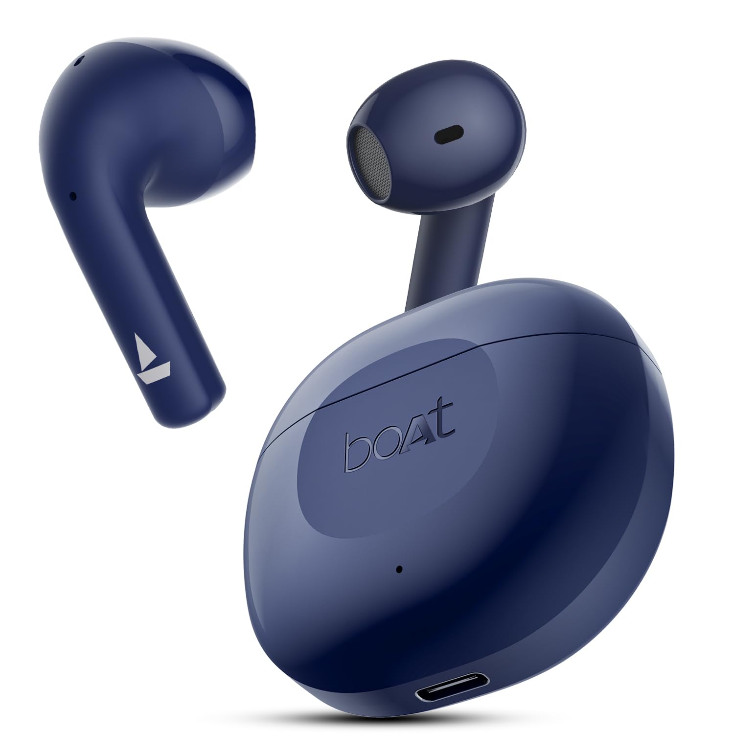 Boat Airdopes 125 TWS Earbuds with 50 hrs Playtime,Quad Mics with ENxᵀᴹ Tech,ASAPᵀᴹ Charging,IWPᵀᴹ Tech, BEASTᵀᴹ Mode with 50 ms Low Latency,BTv5.3, IPX5(Interstellar Blue)