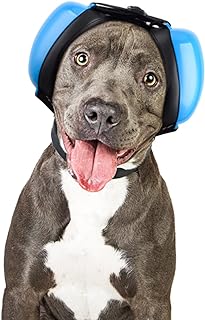 Dog Ear Muffs for Noise Protection, Noise Cancelling Headphones, 25dB NRR, Dog Ear Plugs for Hearing Protection from Thunder, Fireworks, Vacuums (S, Blue)