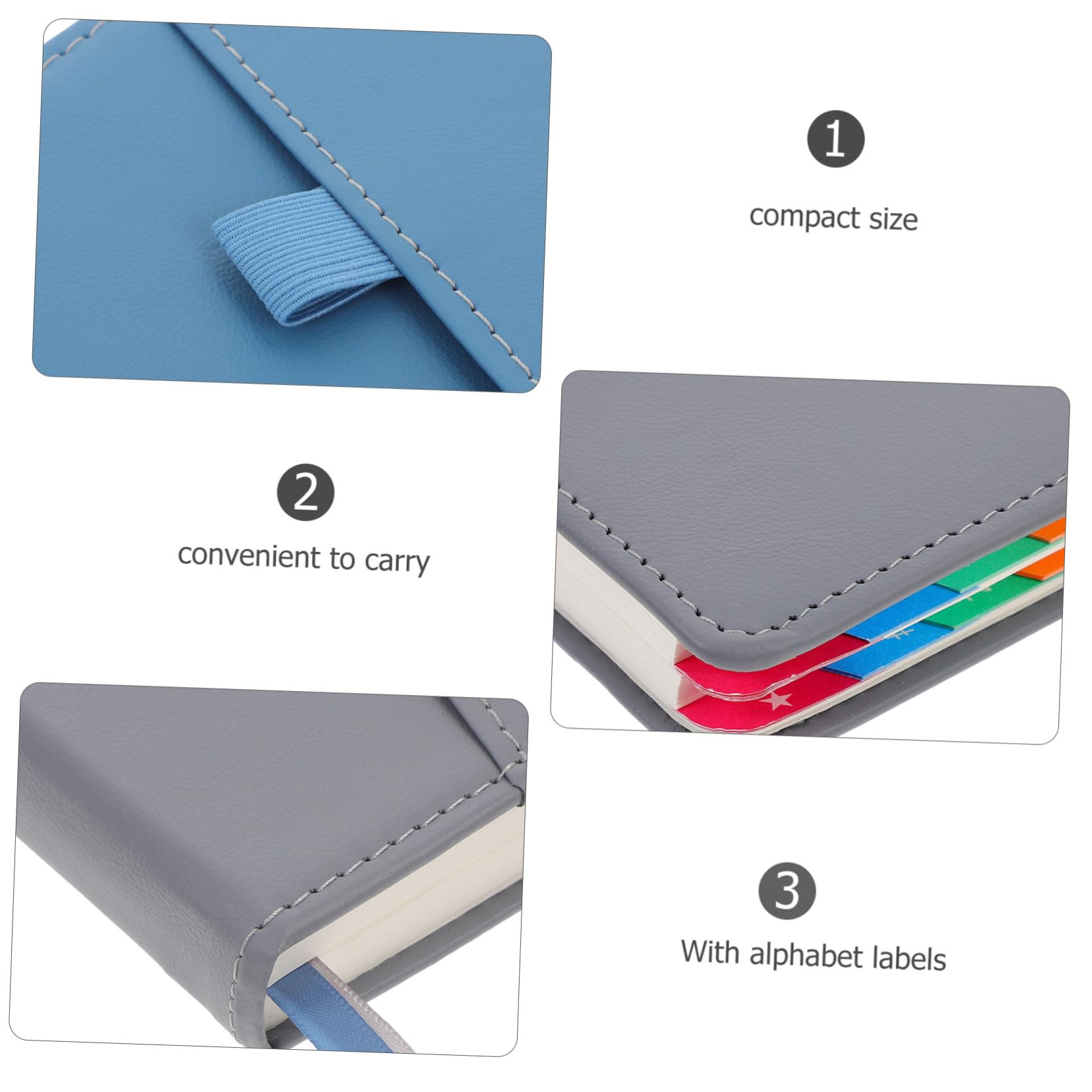 Carnet de Mots de Passe en Pu et Papier avec Onglets Alphabétiques Design Simple et Pratique Bloc-notes Multifonction pour Enregistrer Mot de Passe Format A5