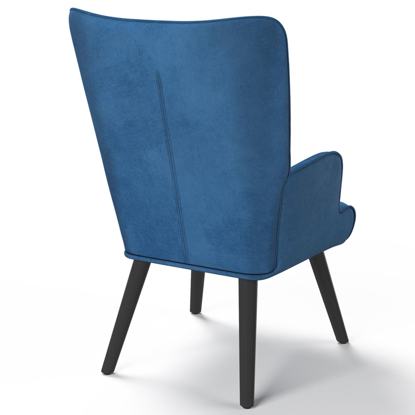 IDMarket - Fauteuil scandinave ANIA en Velours Bleu