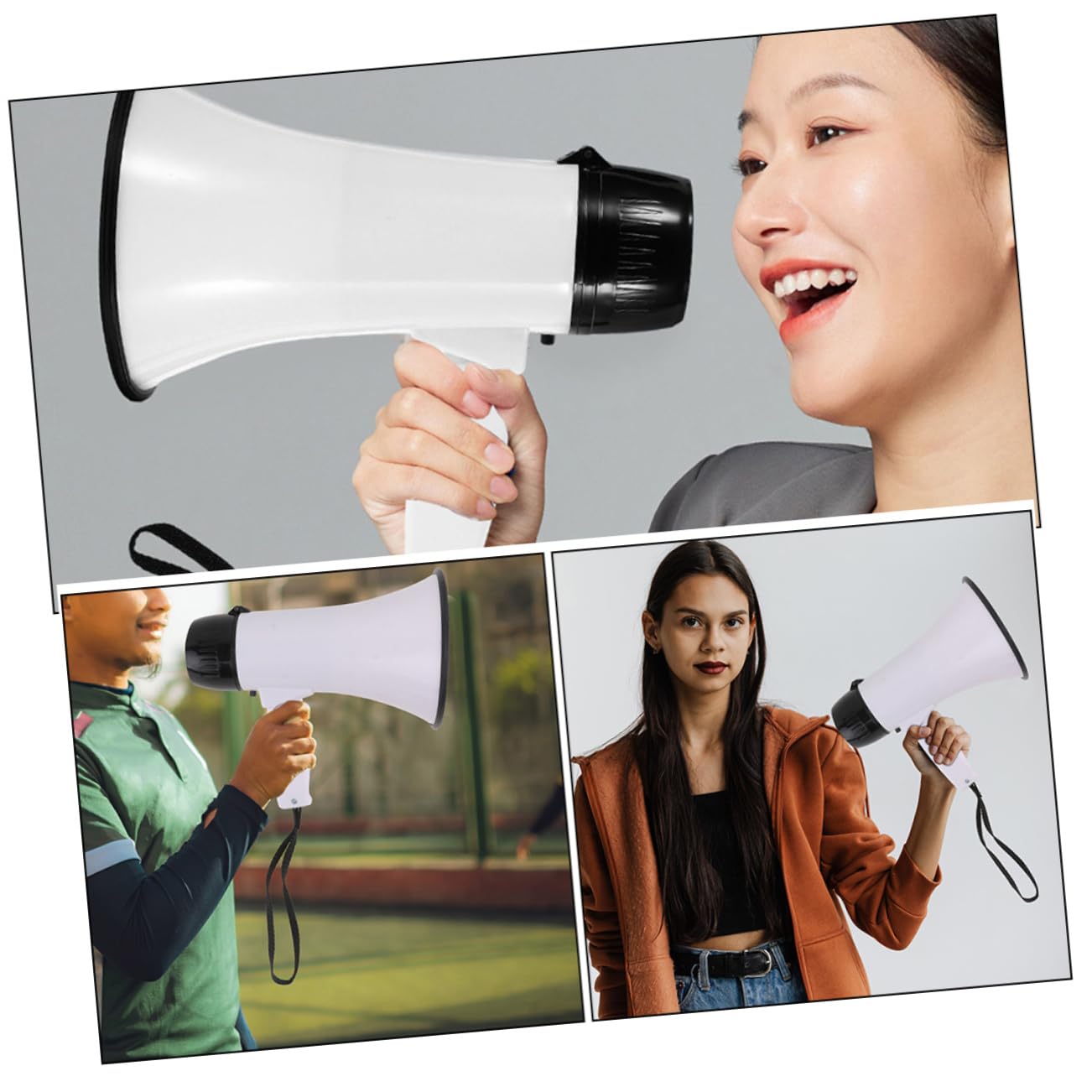 WOONEKY 1 Juego altoparlante Altavoz para Eventos Deportivos megáfono de porristas bocina Altavoces portátiles megáfono para niños Altavoz para animar Deportes Mano Trompeta generador Rojo