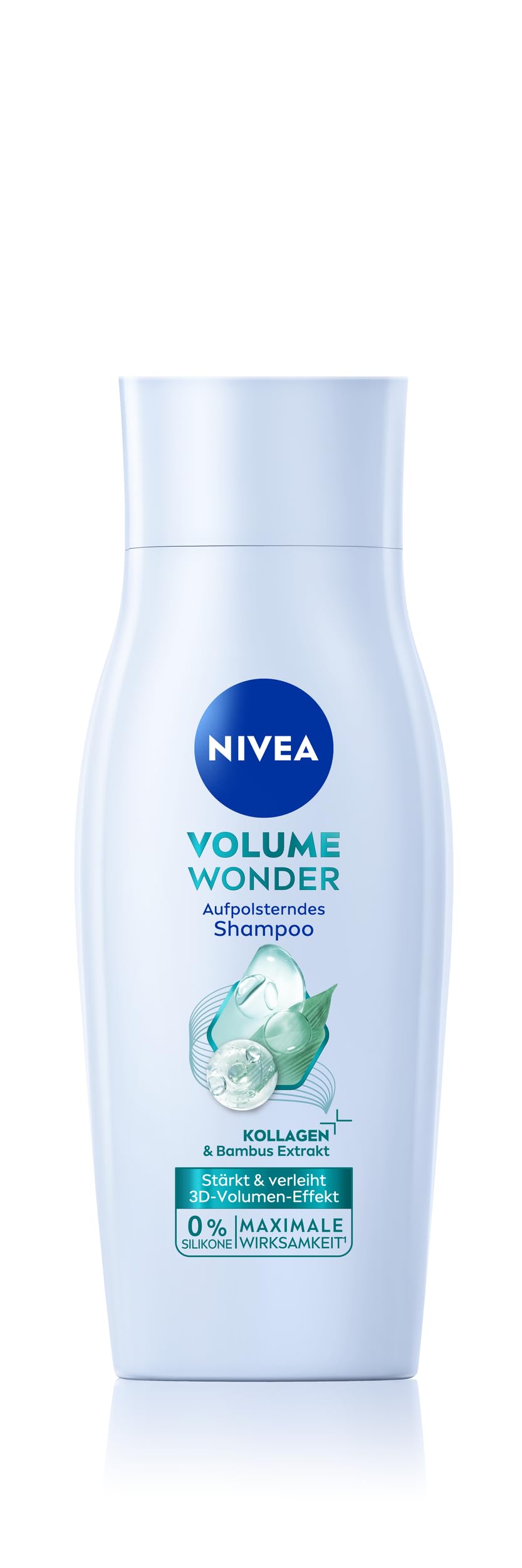 NIVEA Volume Wonder Kräftigendes Shampoo (50 ml), Volumen Shampoo mit Kollagen und natürlichem Bambus-Extrakt, silikonfreies* Haarshampoo für sofortigen Volume Effekt