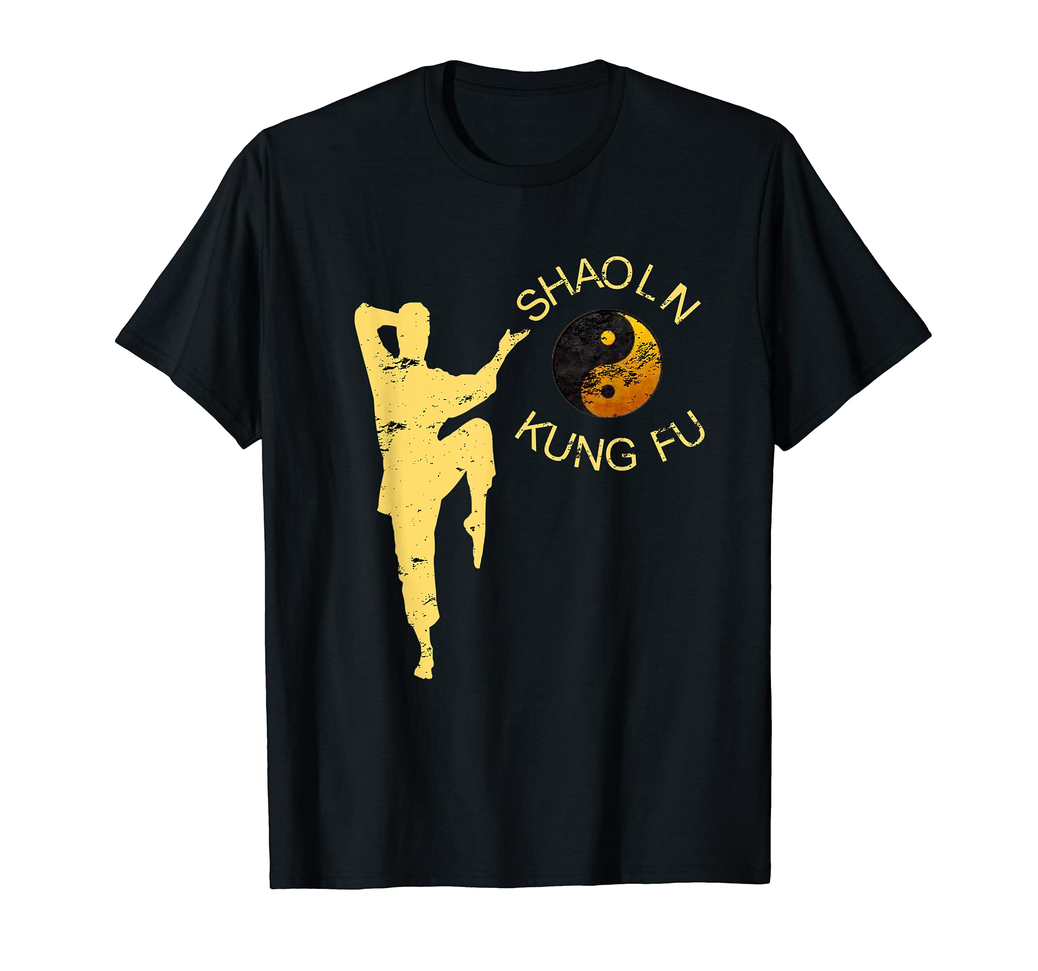 Kung Fu Shaolin Martial Arts Training Vintage Style Graphic T-Shirt