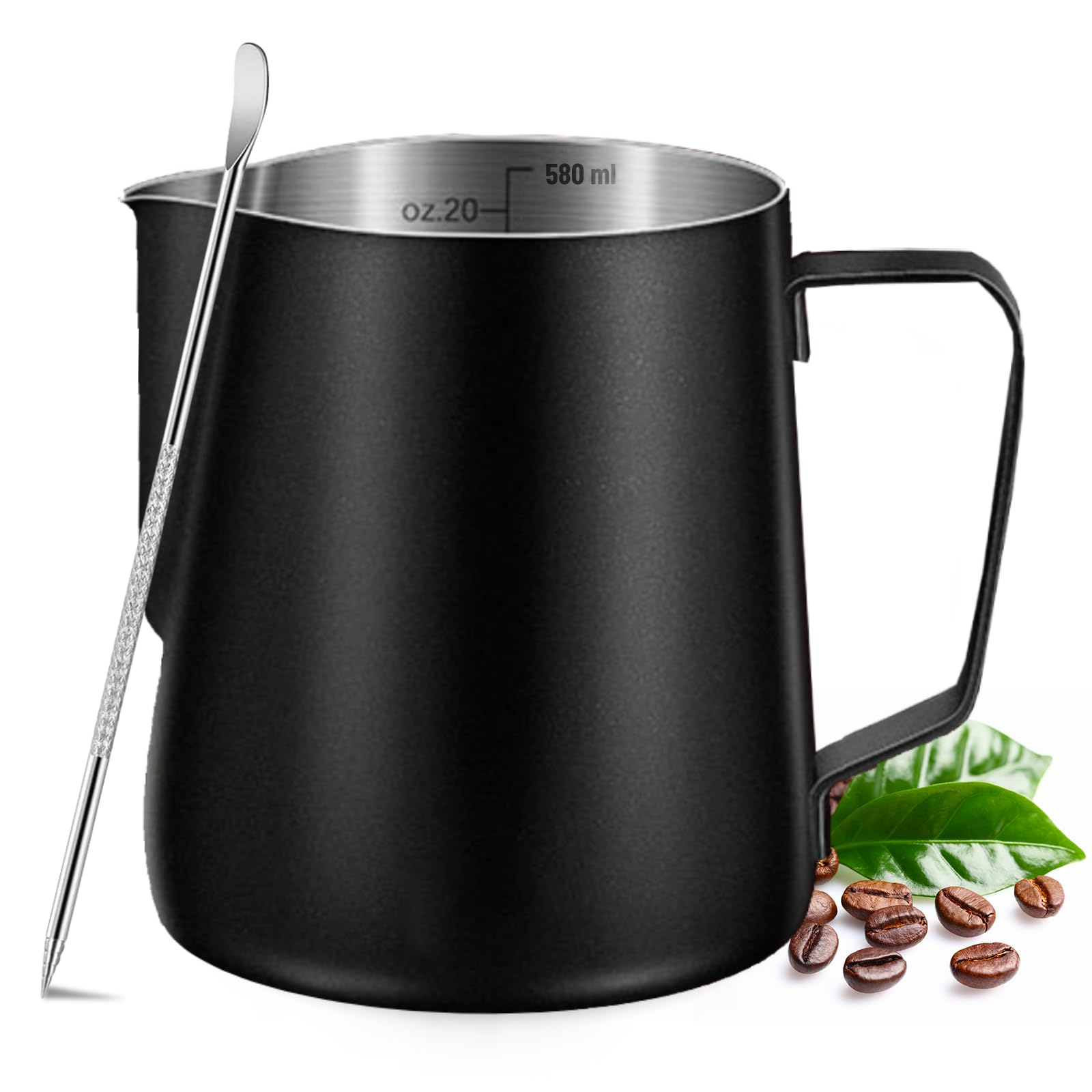 Pichet à lait avec bec verseur précis pour réussir vos mousses de café