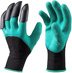 Luva Para Jardinagem Com Garras Cavar Jardim Planta Protetora Par