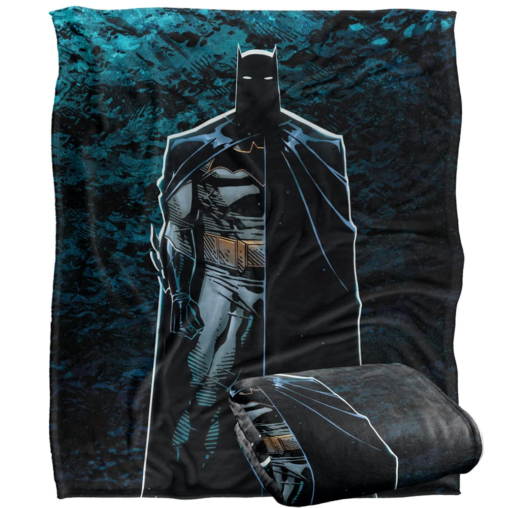BATMAN Blanket, 152 x 127 cm, Batcave Silhouette Silky Touch Super Soft Throw Blanket