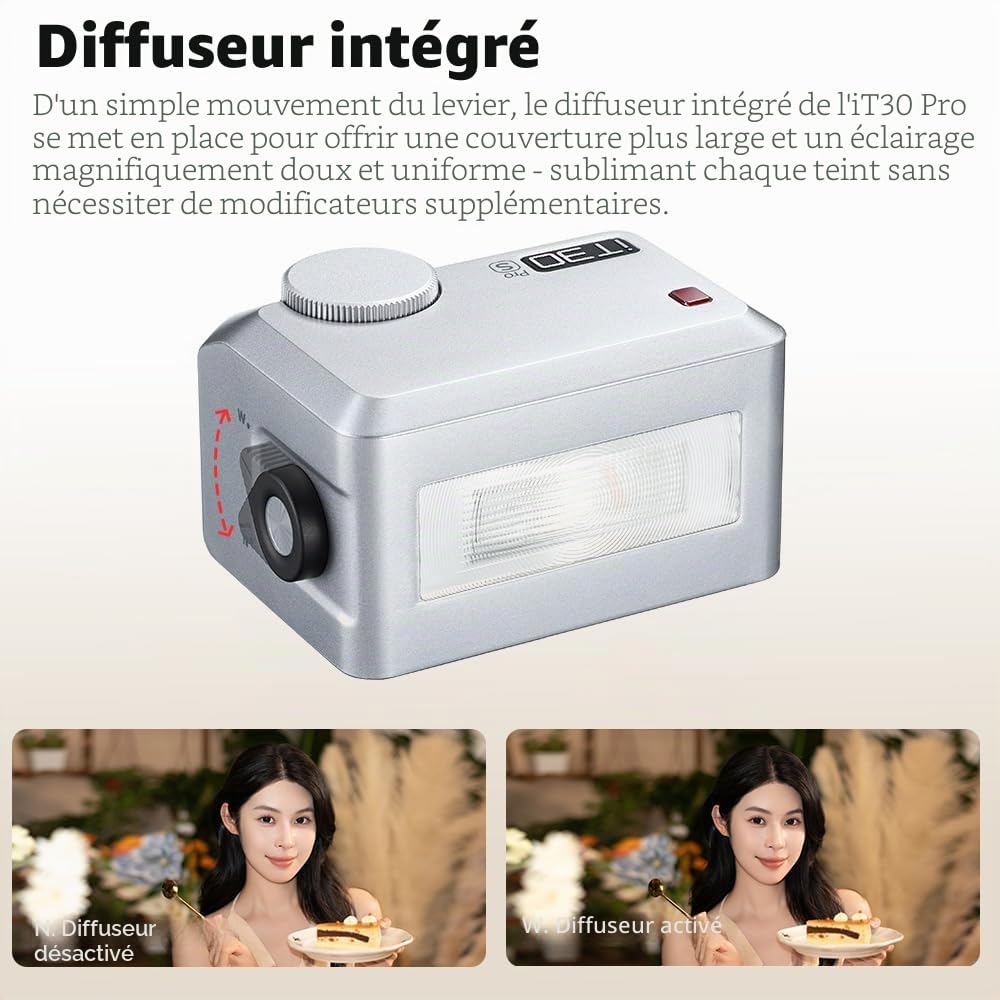 Godox iT30Pro S iT30ProS Mini Flash Compatible avec Les caméras Sony,Exposition Automatique TTL, HSS 1/8000 Secondes, système Xsystem sans Fil 2,4 G, écran Tactile Couleur de 7,1cm (Noir)