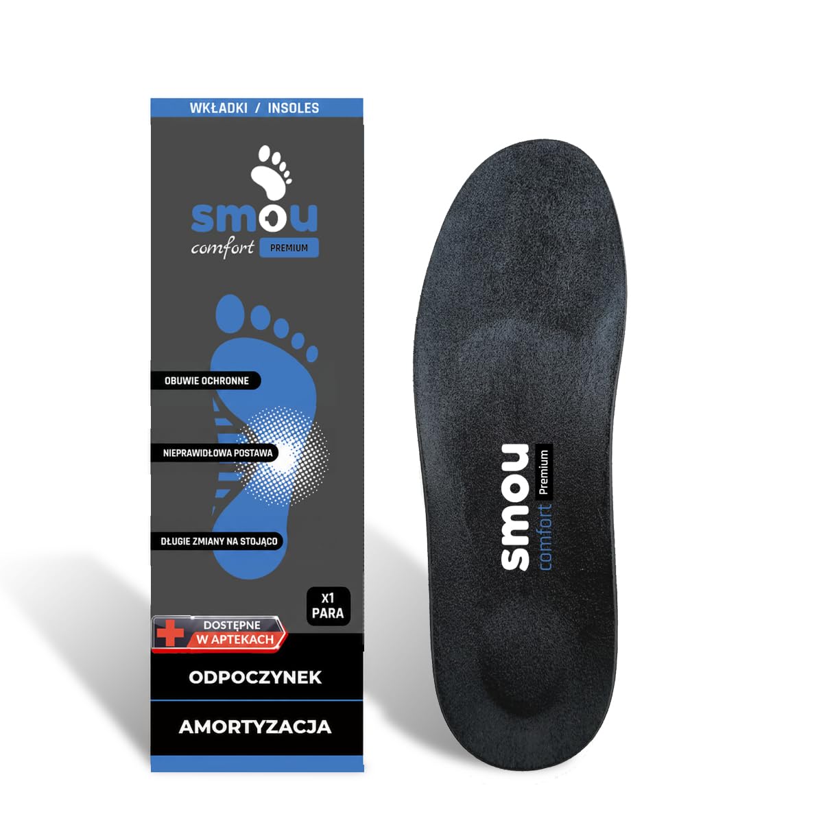 SMOU Wkładki Comfort Premium z Lekką Podporą Łuku i Stabilizacją