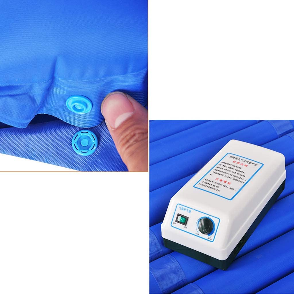 Materac zmiennociśnieniowy z pompką, nadmuchiwany materac przeciwodleżynowy, profilaktyka odleżyn i materac dmuchany, nakładka na materac odciążający