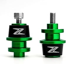 Motorcycle M8 Swing Arm Spools Sliders CNC Swing Arm Stand Screw Swingarm Stand Paddock Compatible for Kawasaki Z900 Z650 Z400 Z500 Z800 Z1000 Z1000SX Z1000R ZX-6R ZX-10R Z 500 900 (Green)