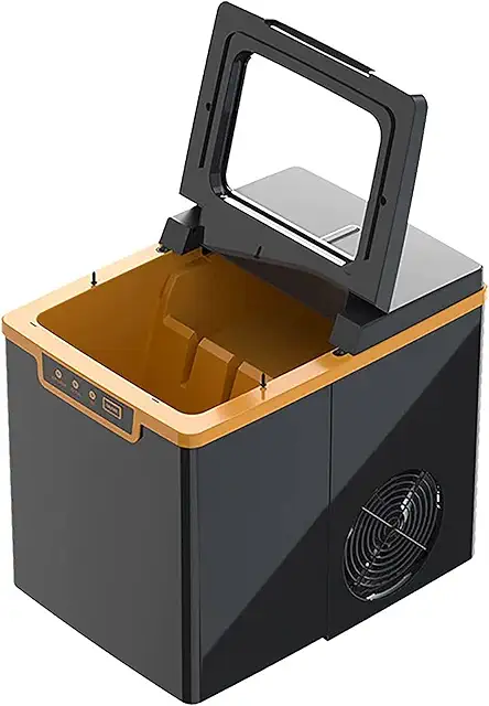 Compact Countertop Ice Maker - Fast 9-Minute Freezing, Bullet Ice Cubes