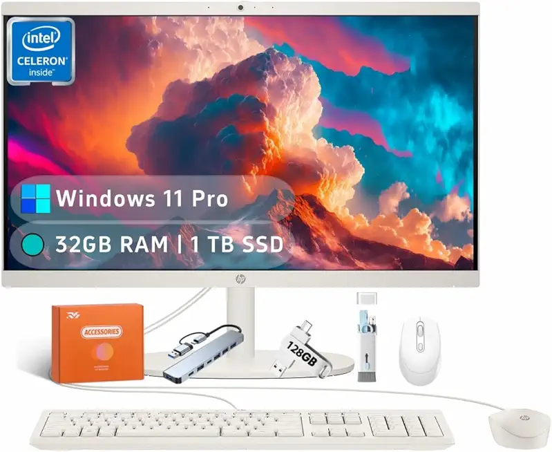 HP All in one Desktop PC with Office Lifetime...