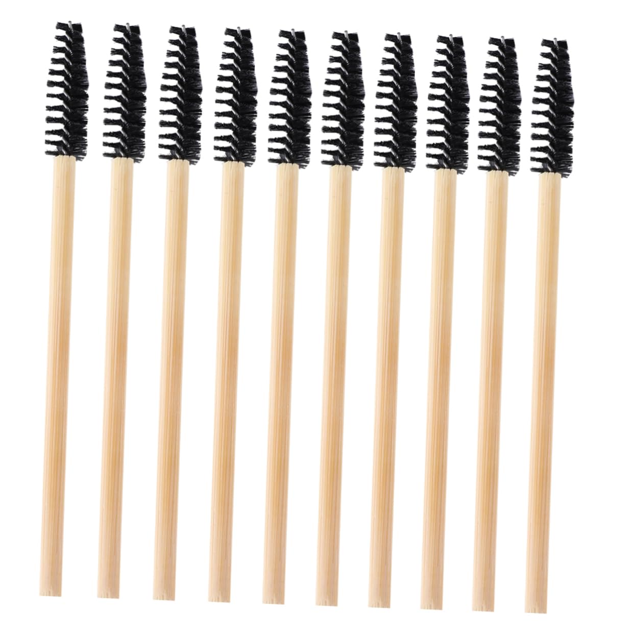 NOLITOY 20pcs Eyebrow Handle Polyester Head Lash Cleaner Brush Set Eyebrow Makeup Tools
