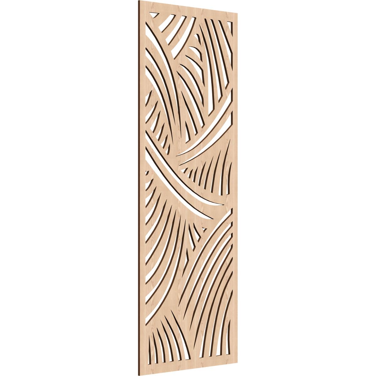 21 3/8"W x 54 3/8"H x 1/4"T Chester Decorative Fretwork Wood Wall Panels, Red Oak