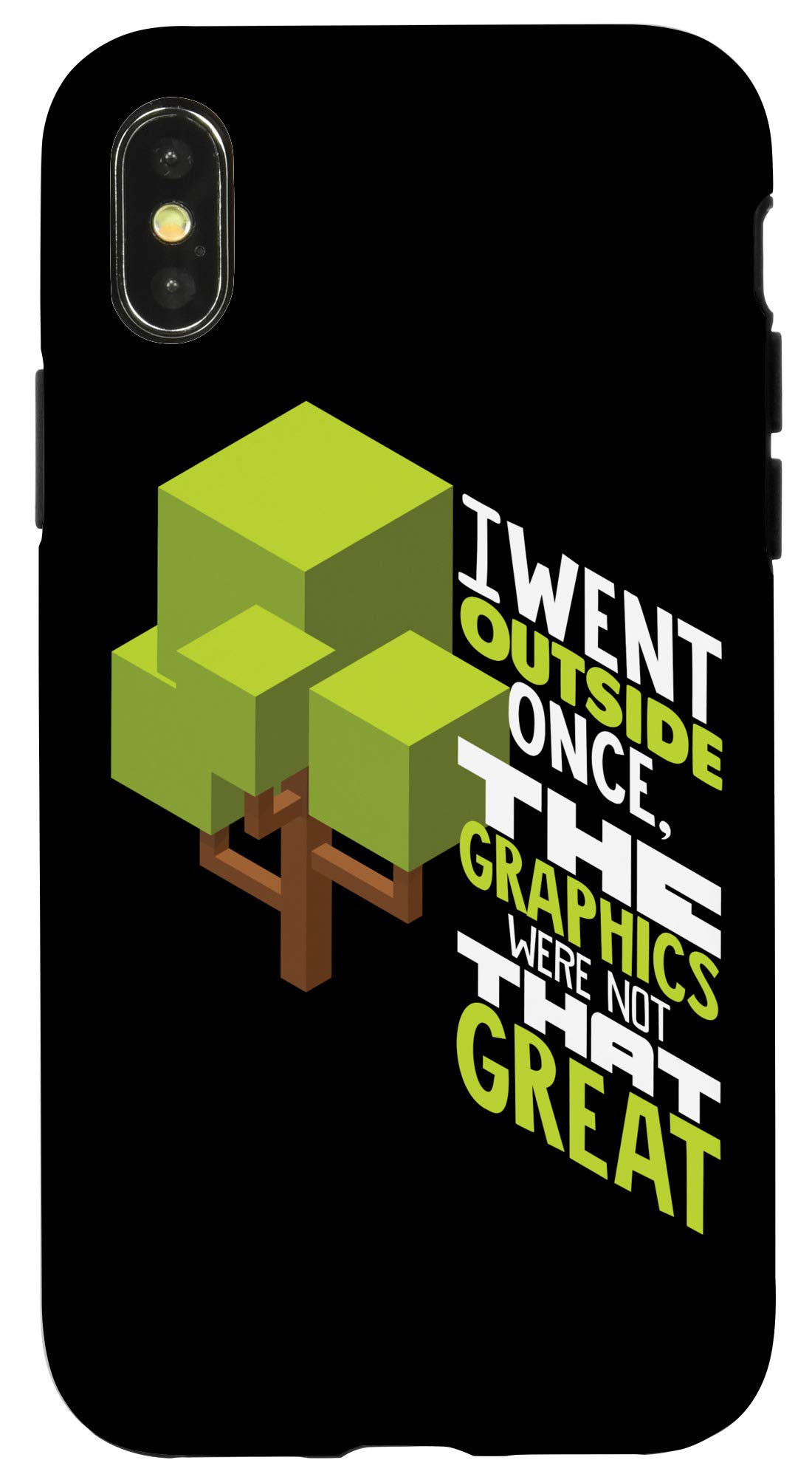 iPhone X/XS I Went Outside Once Funny Gaming Pun Gamer Gift Case