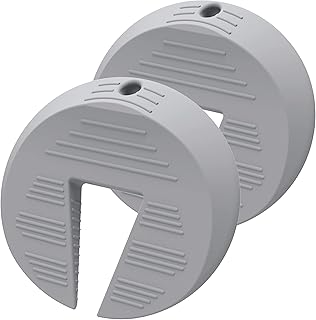 Rubber Door Stopper and Door Pinch Guard 2 in 1, Sturdy Rubber Security Wedge for Bottom of Door on Carpet, Concrete, Tile& Wood, Heavy Duty Door Stop, 2 Packs, Gray