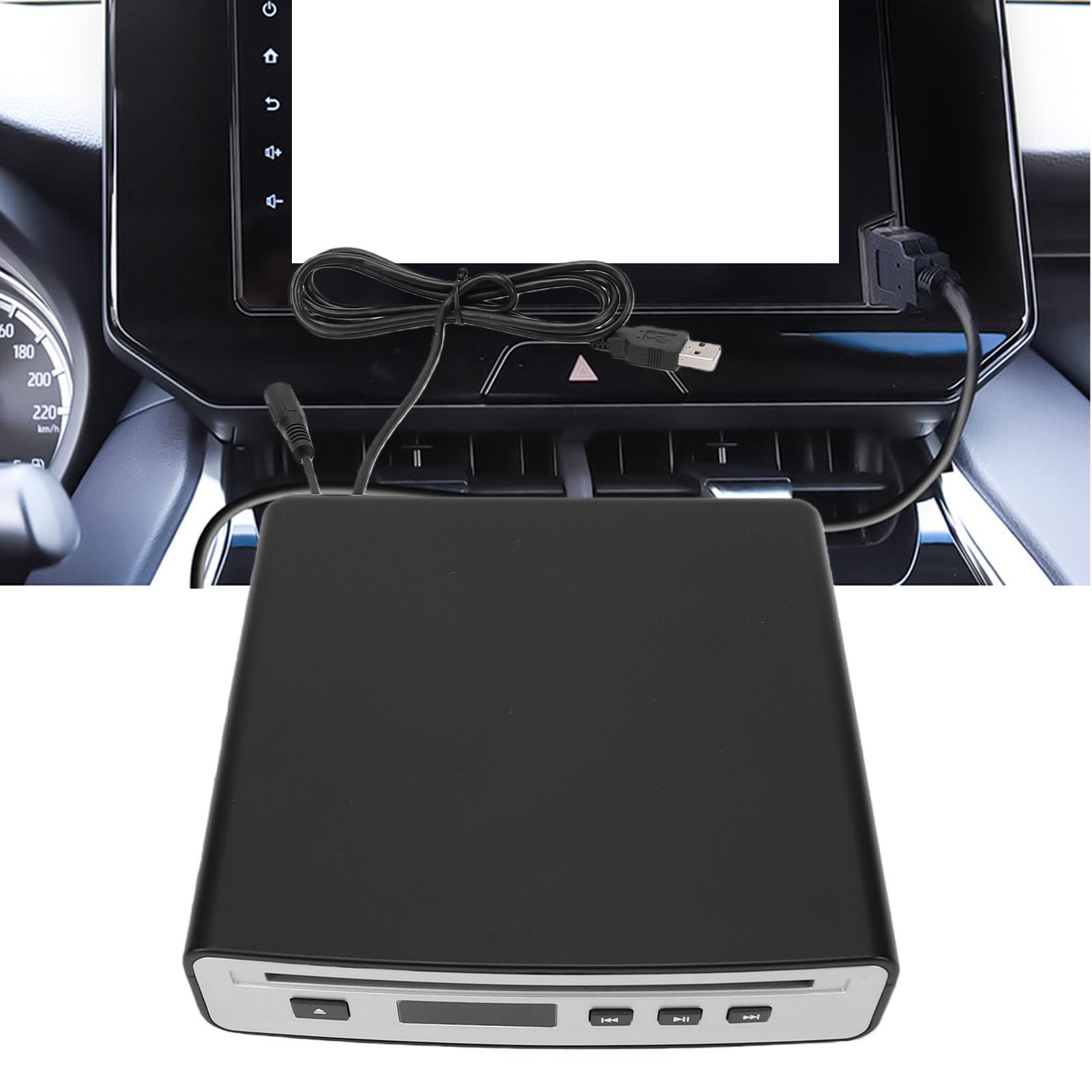 Zunate Lettore CD Portatile per Auto, Lettore CD USB Esterno Avanzato Antiurto, Audio per Auto Plug and Play per Musica per Veicoli, Ufficio Domestico