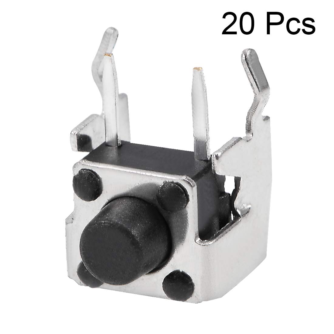 20-Pack 3.7x3.7mm SMT Momentary Tactile Push Button Switch – 4-Pin PCB Mount, 0.35mm Height