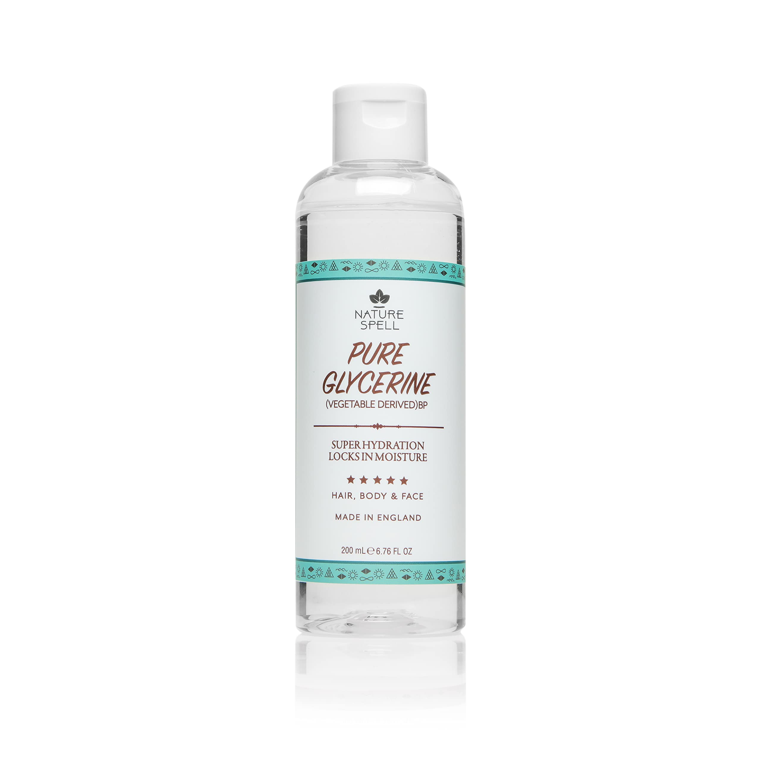 Nature Spell 100% Pure Vegetable Glycerine for Face and Body Moisturises & Refreshes, for All Skin Types Vegan, 200ml