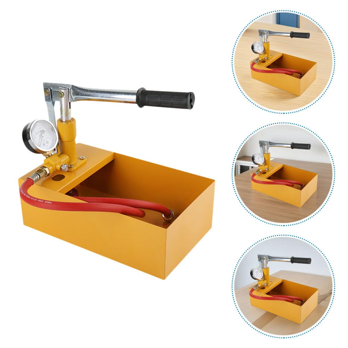 VALICLUD Bomba de Presión Manual Hidrostática para Prueba de Tuberías de Agua 25 Kg, Comprobador Hidráulico Compacto, Equipo Portátil para Test de Presión en Fontanería Color Aleatorio