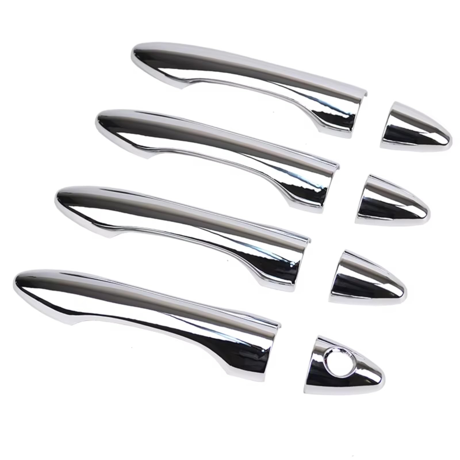 JJRFVBGT Door Handle Trim Compatible with Hyundai for Tucson for Ix35 2010 2011 2012 2013 2014 ABS Chrome Bar Catch Car Exterior Door Handle Cover