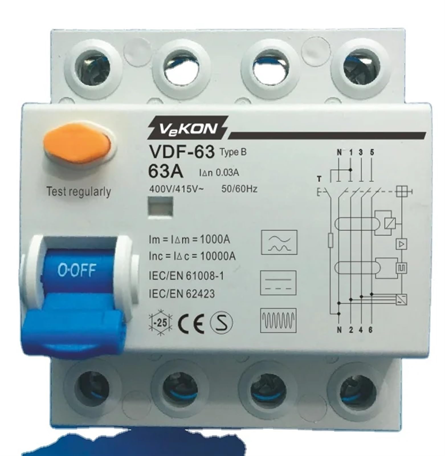 Interruttore automatico 2P 30 mA tipo b CC 500 V CC 63 A 300 AM