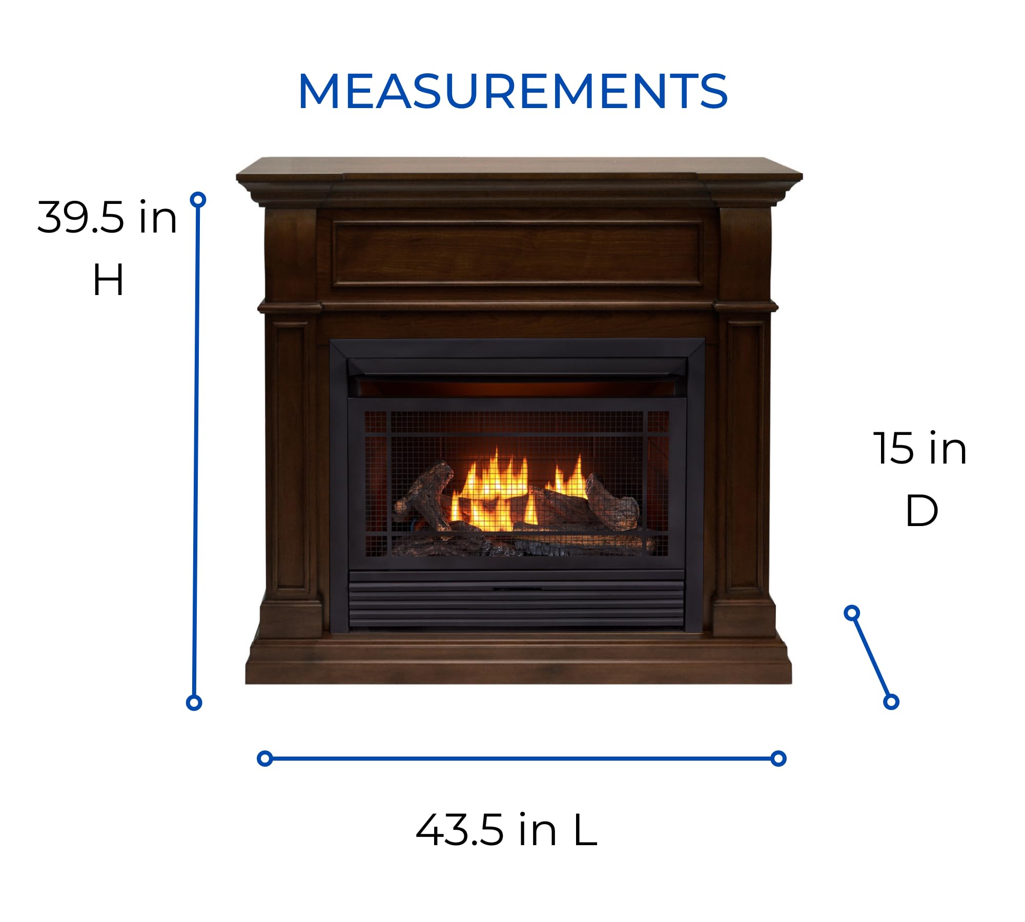Gas Fireplaces Mantels Home Depot Duluth Forge Dual Fuel Ventless Gas