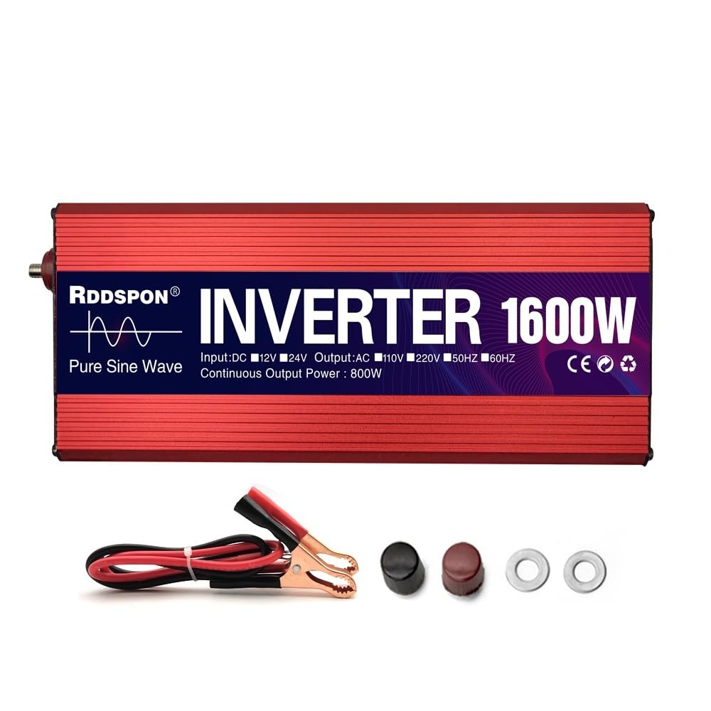 EWWFGUR DC 12V To AC 110V 220V 50Hz 1000W 1600W 2200W 3000W Power Converter Solar Inverters(1600W,230V)