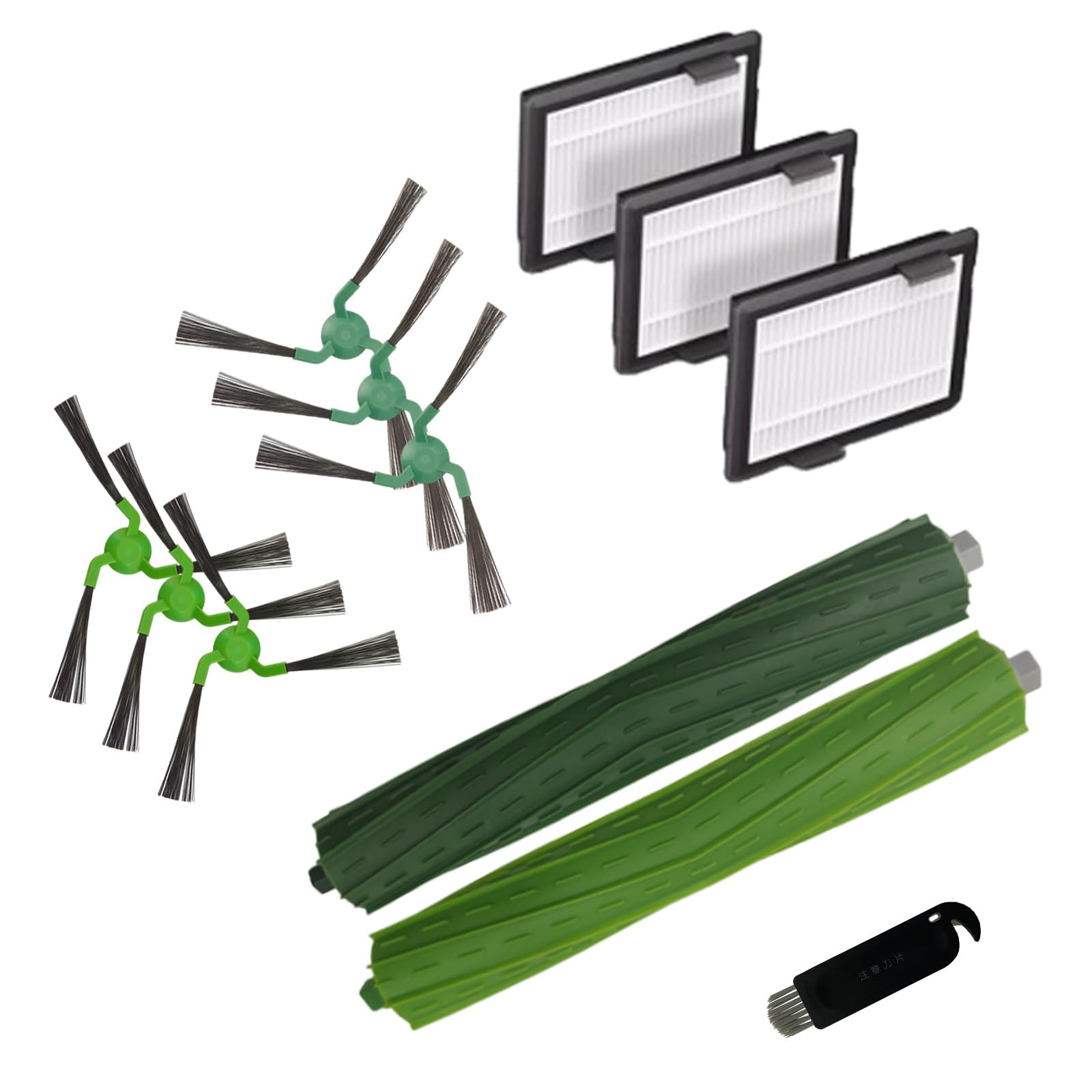 Chuancheng 12 Pack Replacement Kits for iRobot Roomba Max 705 Combo Robot Vacuum, Accessories Part with 2 Main Brushes 3 Filters 6 Side Brushes 1 Cleaning Brush